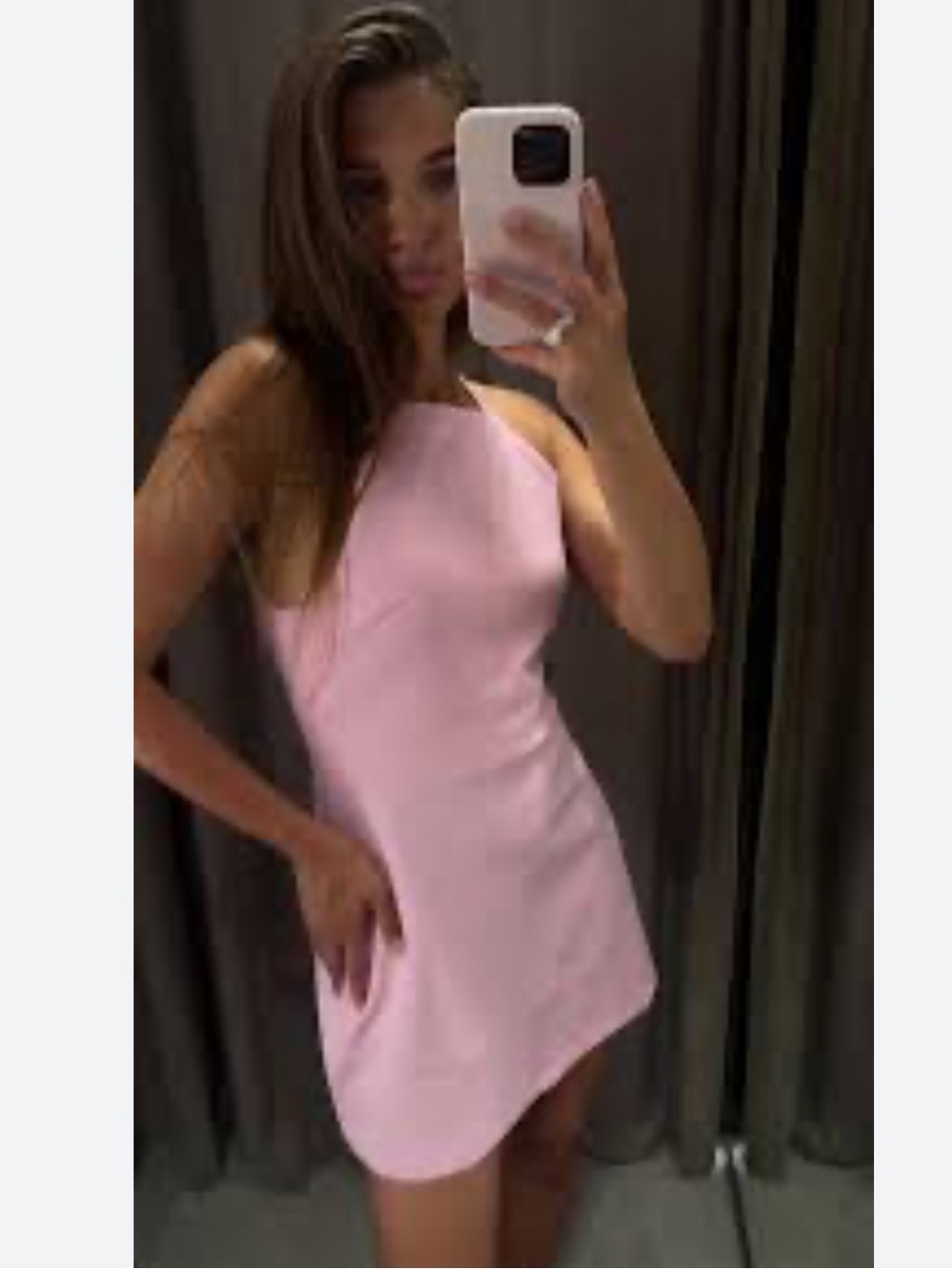ZARA NWT Light Pink Halter Mini Dress - Picture 3 of 6